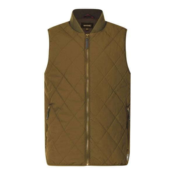 Regatta Mens Harvin Diamond Quilt Body Warmer - Rich Tan - 