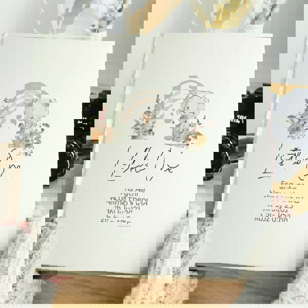 Personalised Memento Company Personalised Floral Elephant Square Photo Album