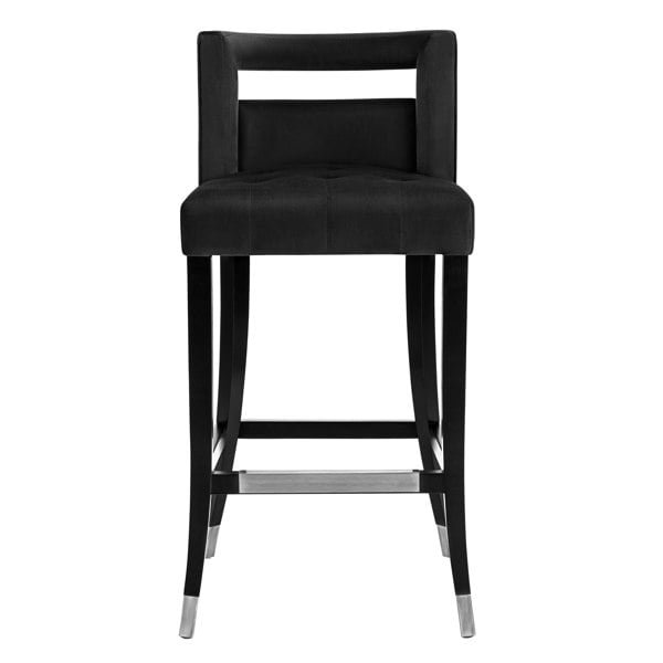 Furniture Edit Hart Black Velvet Bar Stool