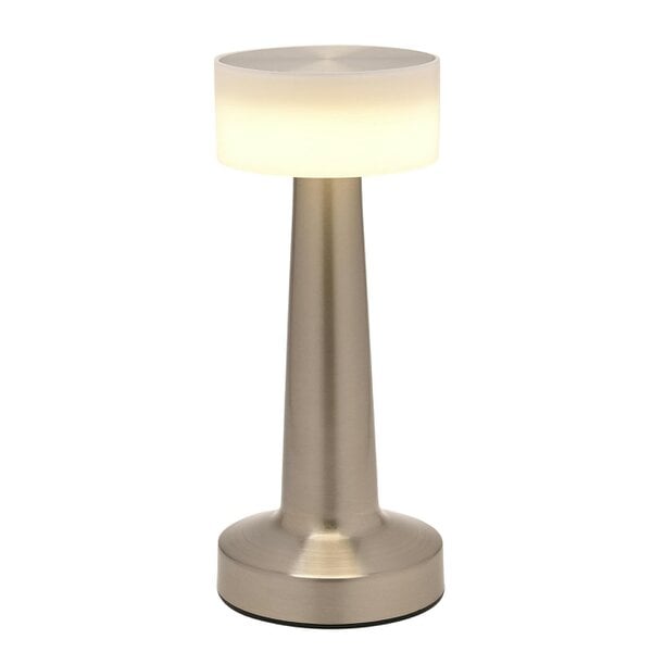 Hestia Silver USB LED Touch Table Lamp