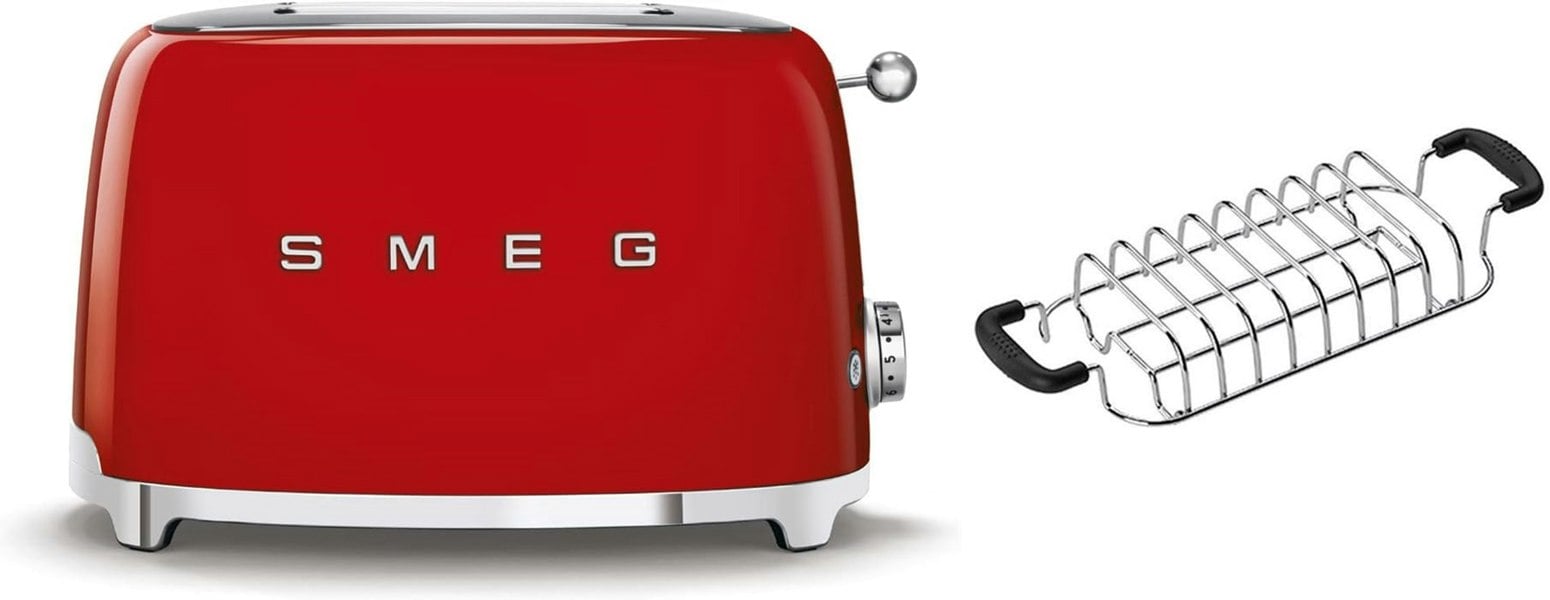 Smeg TSF01 2 Slice Toaster + TSBW01 Bun Warmer Bundle