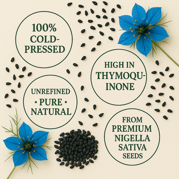 Purillo Black Cumin oil (Nigella Sativa) - Cold Pressed | Premium | GMO-Free