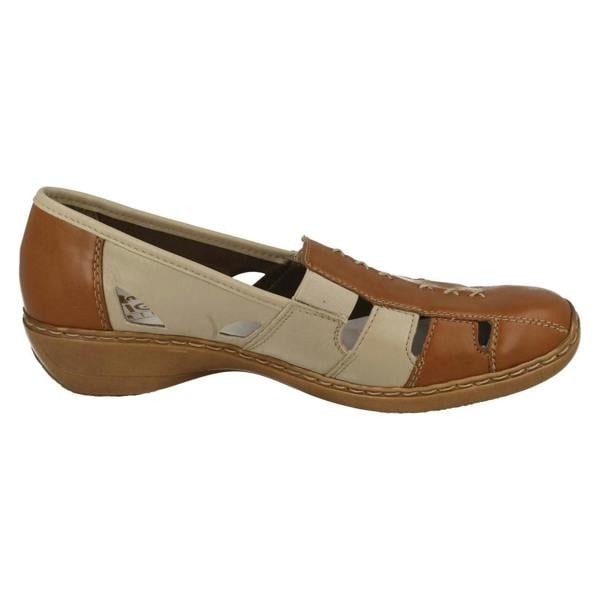 Rieker Ladies Rieker Cut Out Design Slip On Shoes 41385
