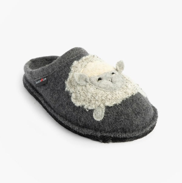 Haflinger LAMBY Womens Slippers Anthracite