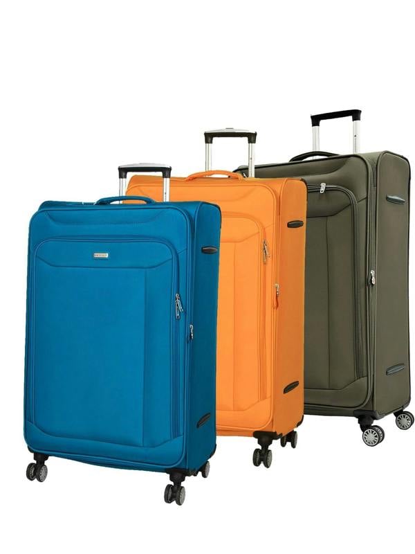 Snowball Lightweight Suitcase  4 Wheel Luggage Travel Cabin TSA Soft Bag