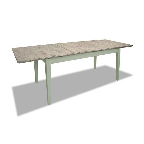 Statement Furniture Florence Rectangle Extending Kitchen Dining Table with Center Extension Leaves