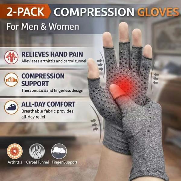 ATEK Medium Fingerless Compression Gloves with Grip Sports