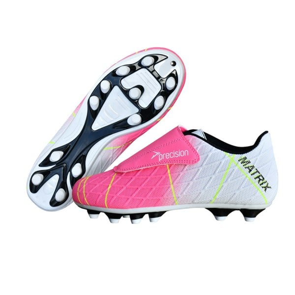 Precision Boys Matrix Football Boots - Fuchsia/White/Lime