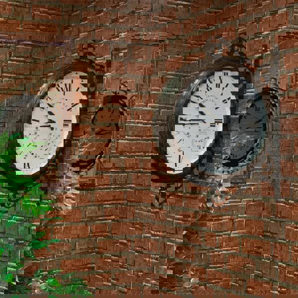 St Helens Double Sided Outdoor Clock with Humidity & Temp.