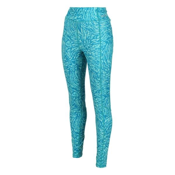Regatta Womens/Ladies Holeen II Animal Print Leggings - Enamel Blue - 