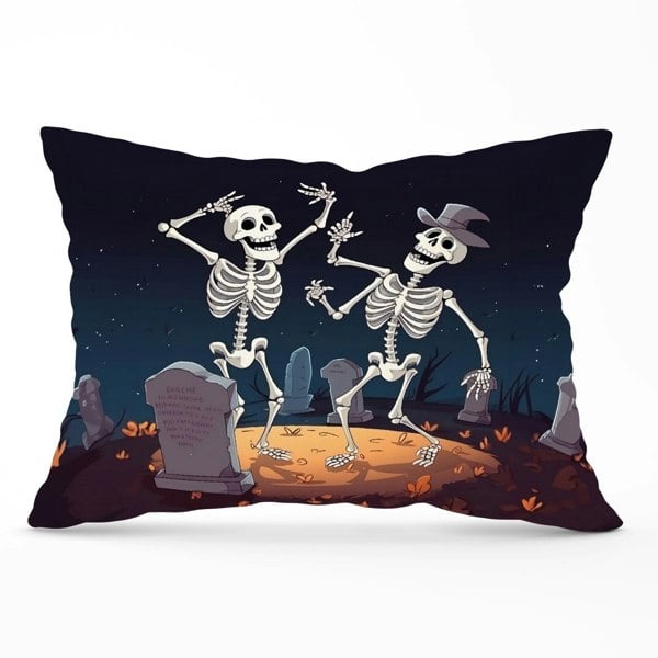 Warren Reed Skeletons Dancing Cushions