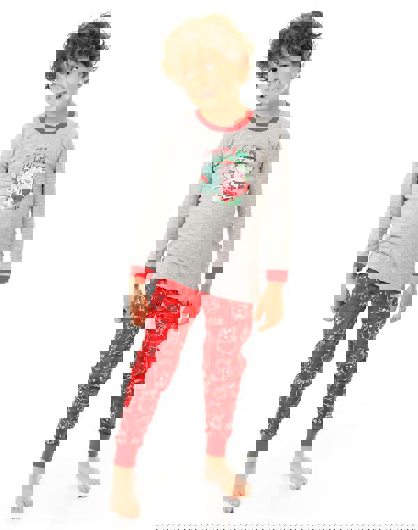 Peppa Pig Boys Red Long Sleeve Long Leg Pyjama Set [dis]