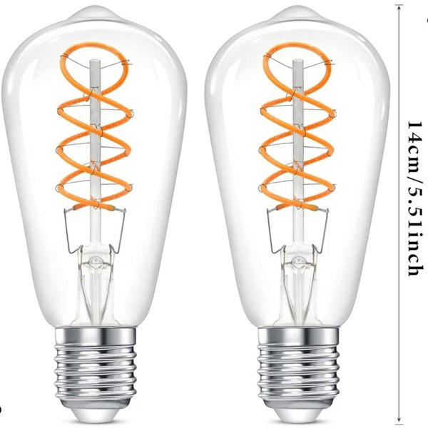 Lighting Legends EcoTwist ST64 Spiral 4W LED Filament Single Bulb