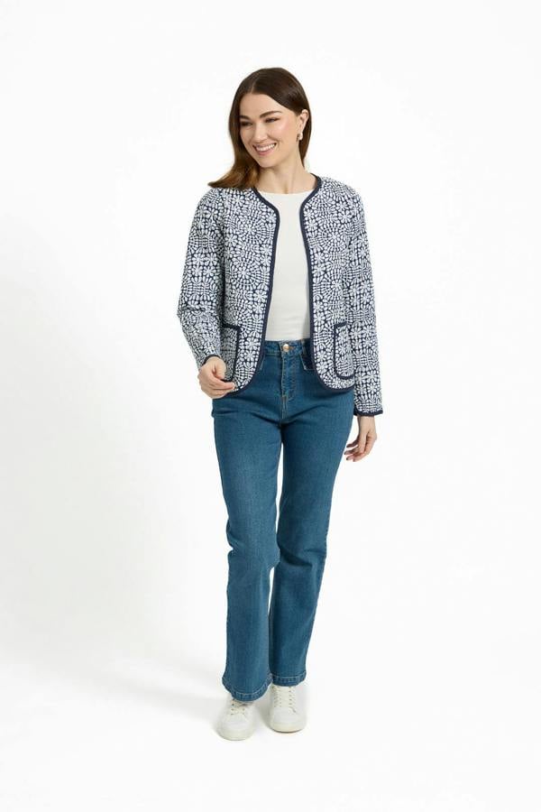 Mudflower Floral Print Quilted Jacket