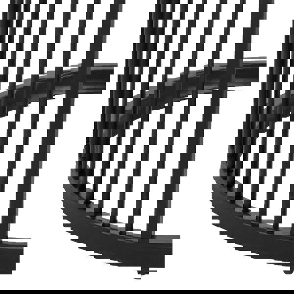 Furniture To Go Strington Round Bedside Table 1 Shelf in Matt Black