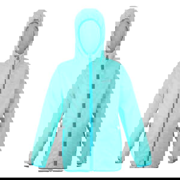 Regatta Great Outdoors Childrens/Kids Lever II Packaway Rain Jacket - Aruba Blue/Exotic Plume