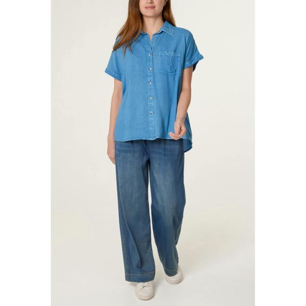 Blue Vanilla Button Front Shirt