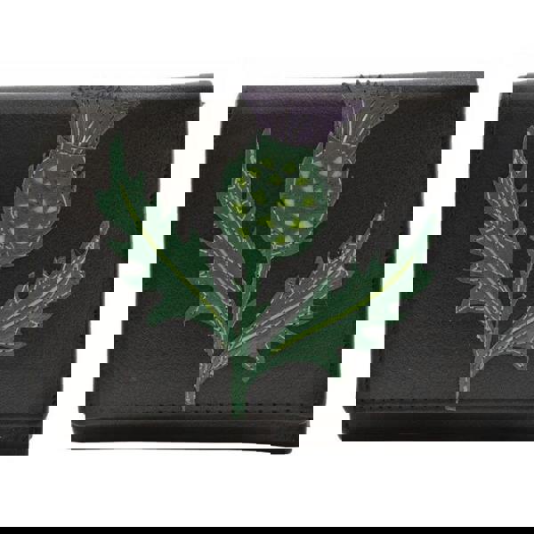 Mala Leather Hamilton Scottish Thistle Compact Leather Purse