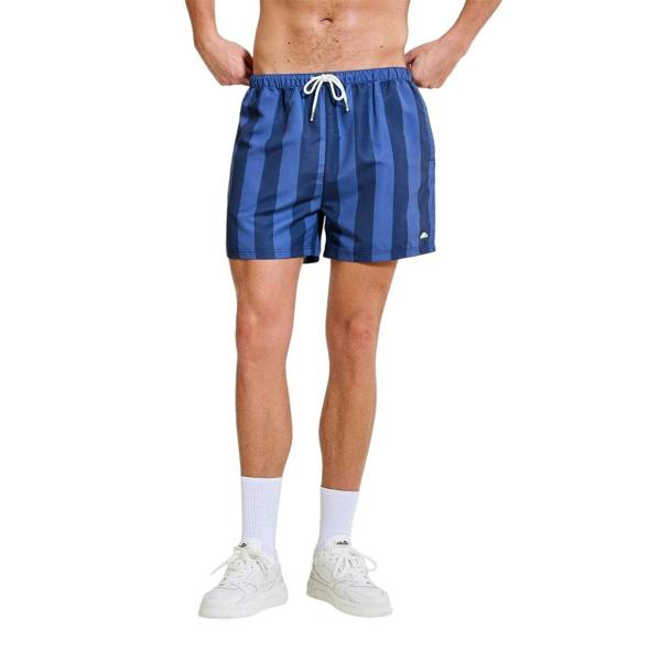 Ellesse Mens Staziona Vertical Stripe Swim Shorts - Navy - 