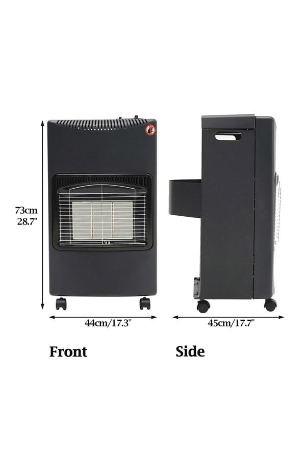 Living and Home Indoor/Outdoor Ceramic Gas Heater with Wheels