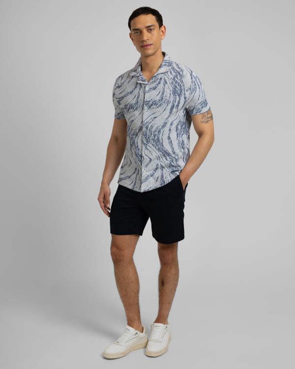 Steel & Jelly Pinner - Wave Effect Short Sleeve Shirt