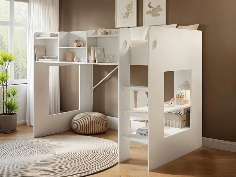 Wizard Junior Mid High Sleeper Bed White