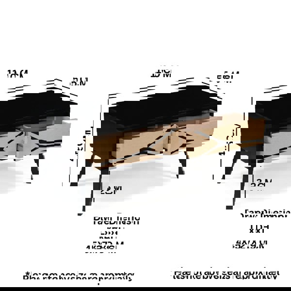 IH Design Dusk Mango Wood Coffee table with Storage
