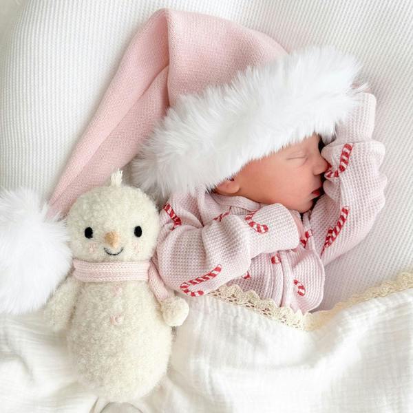 cuddle+kind - Christmas Baby Animal Collection - Baby Snowman - Blush