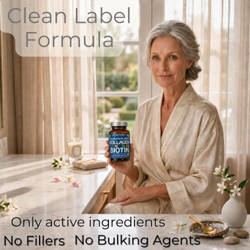 Dietapplements Marine Collagen, Hyaluronic Acid, Biotin, Vitamins, Minerals & Superfood - 35 Ingredients