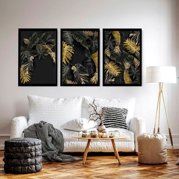 Wall art prints living room | set of 3 unique wall art for living room