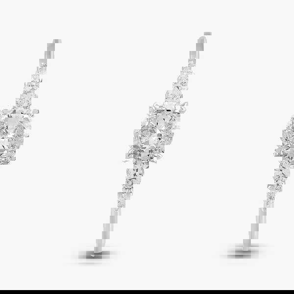 T. H. Baker Platinum Certificated 0.70ct Oval Cut Diamond Shoulder Set Solitaire Ring 31267/90