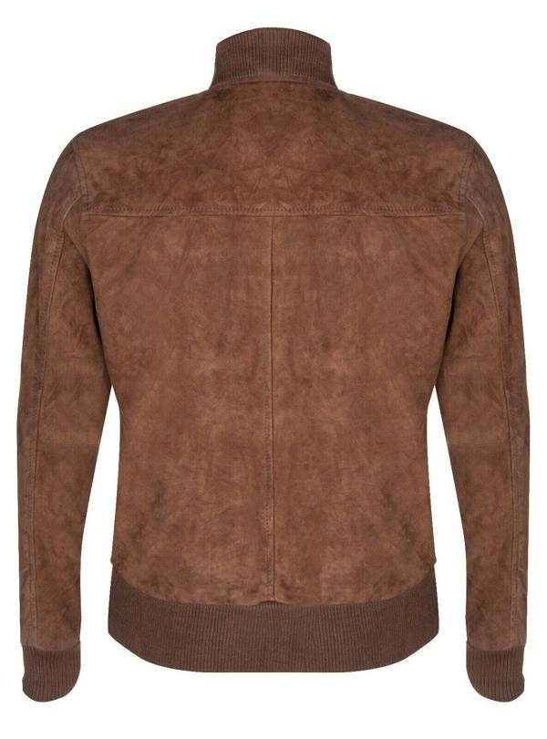 Infinity Leather Mens Suede Leather MA-1 Varsity Bomber Jacket