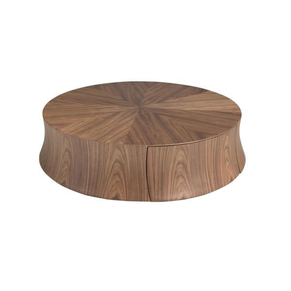 Angel Cerdá Round Walnut Coffee Table 2178