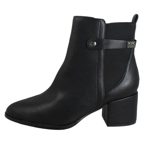 Spot On Ladies Spot On Wide Fit Zip Up Ankle Boots F51253