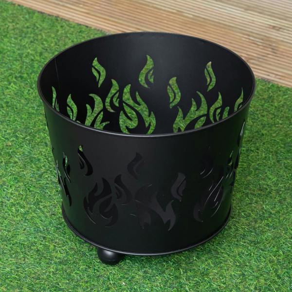 Samuel Alexander 32cm Black Steel Fuego Outdoor Garden Firebasket