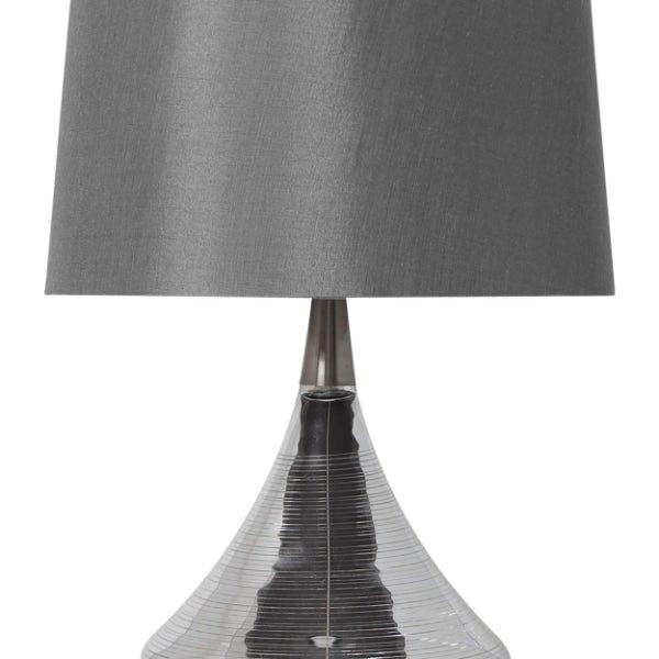 Pagazzi Lighting Willis Satin Nickel Glass Table Lamp