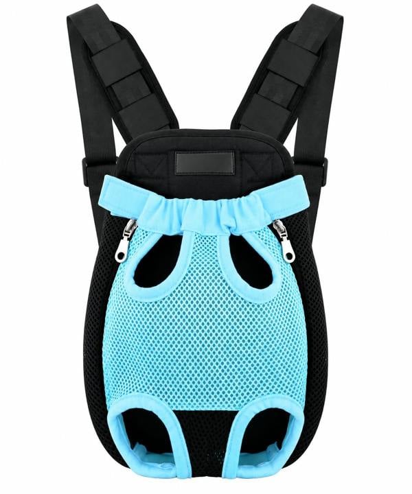 ATEK Medium Pet Carrier Backpack Legs Out Dog Cat Puppy Travel Bag Blue