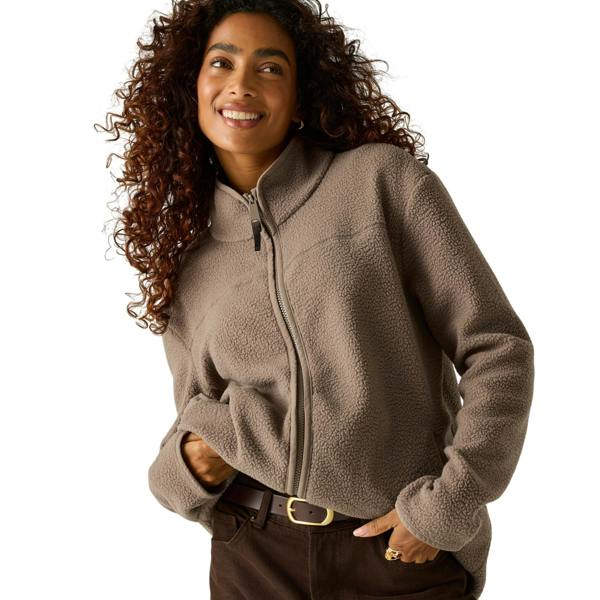 Regatta Womens/Ladies Frankie Borg Full Zip Fleece Jacket - Mocha - 