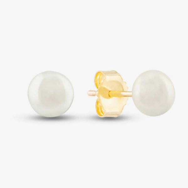 T. H. Baker 9ct Yellow Gold Freshwater Pearl Stud Earrings EOZ105SD