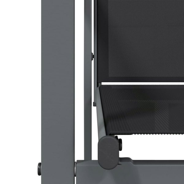 Berkfield Garden Chairs 6 pcs Black 55x61.5x90 cm Textilene and Steel