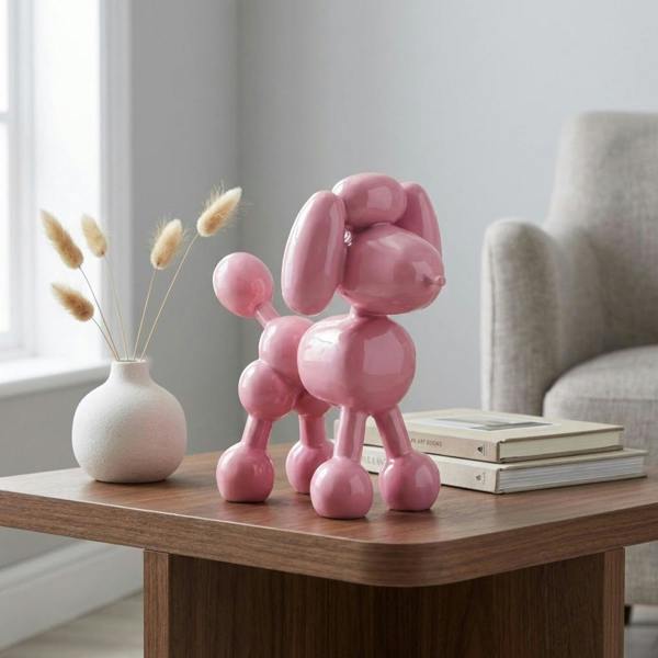Garden Greatness Blush Poodle Balloon Dog Ornament