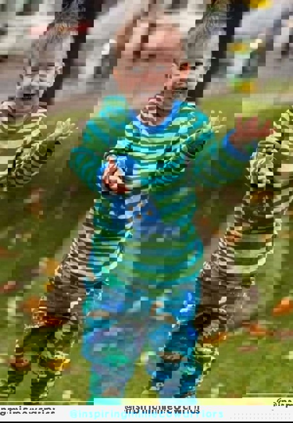 Organic Green Tonal Dinosaur Applique Long - Sleeved T-Shirt - Toby Tiger