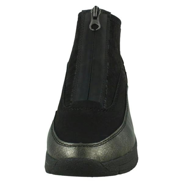 Rieker Ladies Rieker Wedge Heel Casual Front Zip Trainer Boots N9362