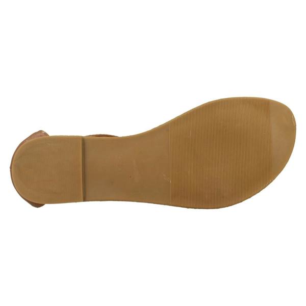 Spot On Ladies Spot On T-Bar Ankle Strap Summer Sandals