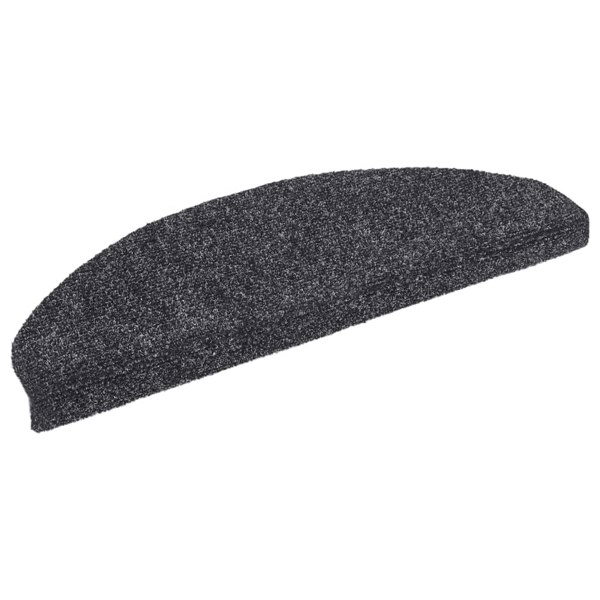 Berkfield 15pcs Self-adhesive Stair Mats Needle Punch 65x21x4cm Dark Grey