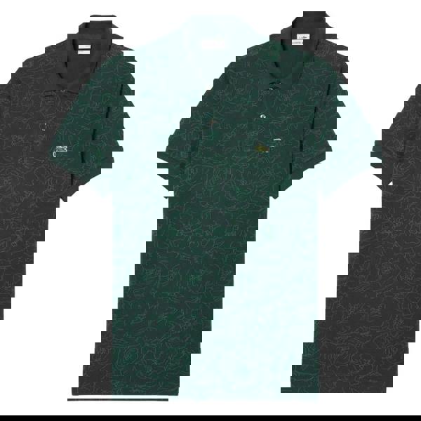 Lacoste Mens L.12.12 Floral Classic Polo Shirt - Green - 