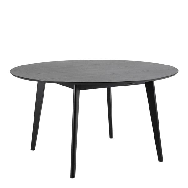 Furniture To Go Roxby Round Dining Table in Black 140x76cm