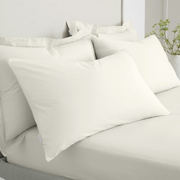 Bianca 200 Thread Count Cotton Percale Standard Pillowcase Pair