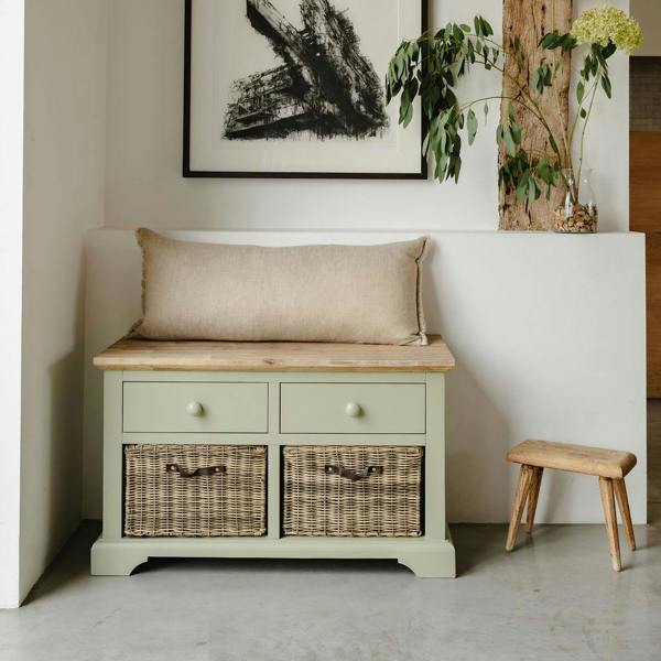 Statement Furniture Florence Storage Bench with 2 Drawers and 2 Baskets Assembled