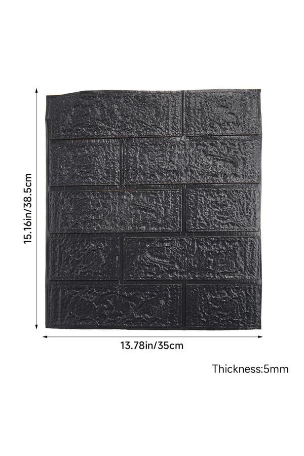 Living and Home 15PCS Self-Adhesive 3D Wall Panels Wallpaper with Brick Effect